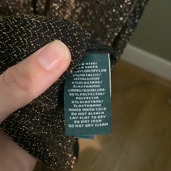 Ralph Lauren long gown with gold sparkles- size 10 - Picture 7 of 8